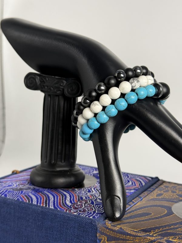Black onyx  Howlite; 8mm